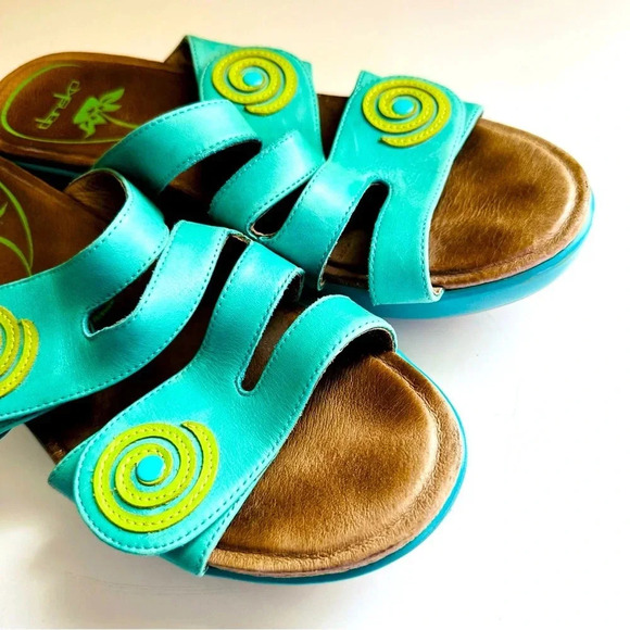 Dansko Sophie Arch Support Leather Wedged Sandals - Picture 6 of 7